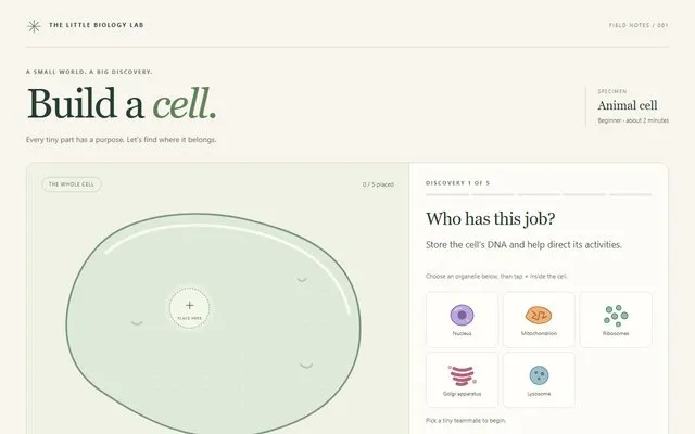 Build a Cell, a biology game